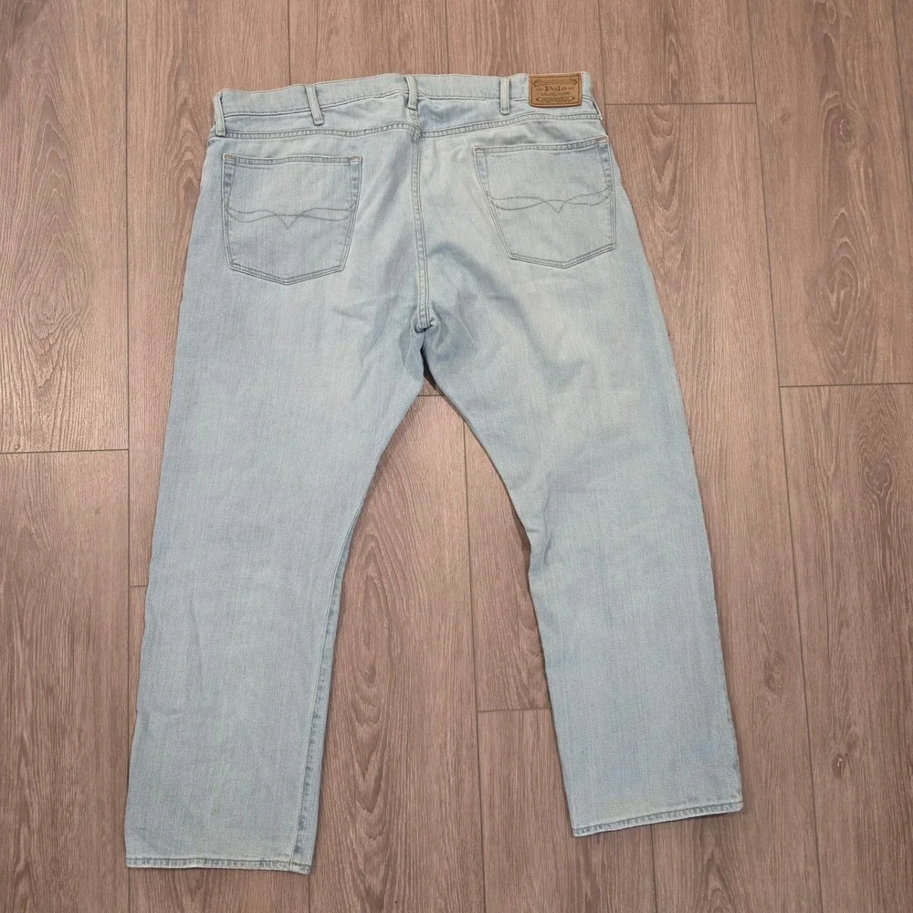 Polo Ralph Lauren Mens Light Wash Straight Leg Denim Jeans Blue 40x32 RN 41381